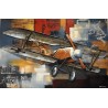 Tableau métal avion orange